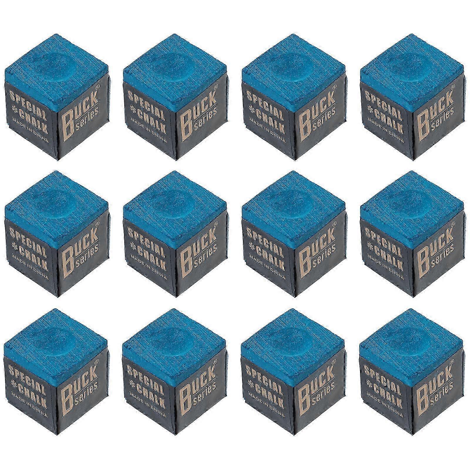 12Pcs Queue Stick Wischpulver Billardtisch Queue Kreide Billard Spielzubehör