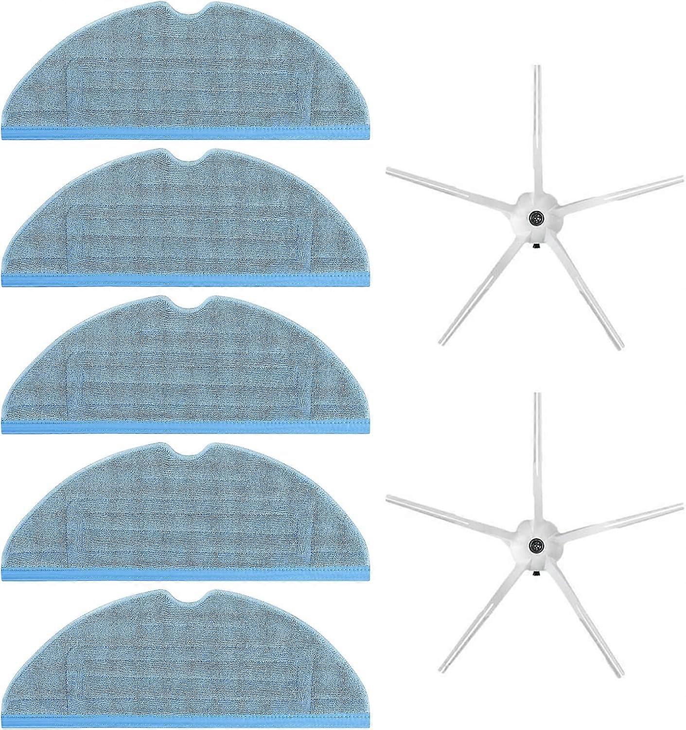 PB-mikrokuituliina Xiaomi Roborock S7 S7 Plus T7: lle ja T7 Plus: lle, 7-osainen pölynimurin lisävarustesarja, sisältää 5 liinaa + 2 sivuharjaa