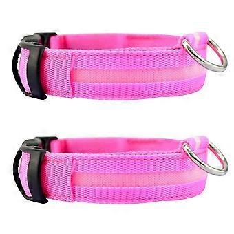 Veiligheid 's nachts Helderste-Waterdichte Glow Hondenhalsband Lamp Roze