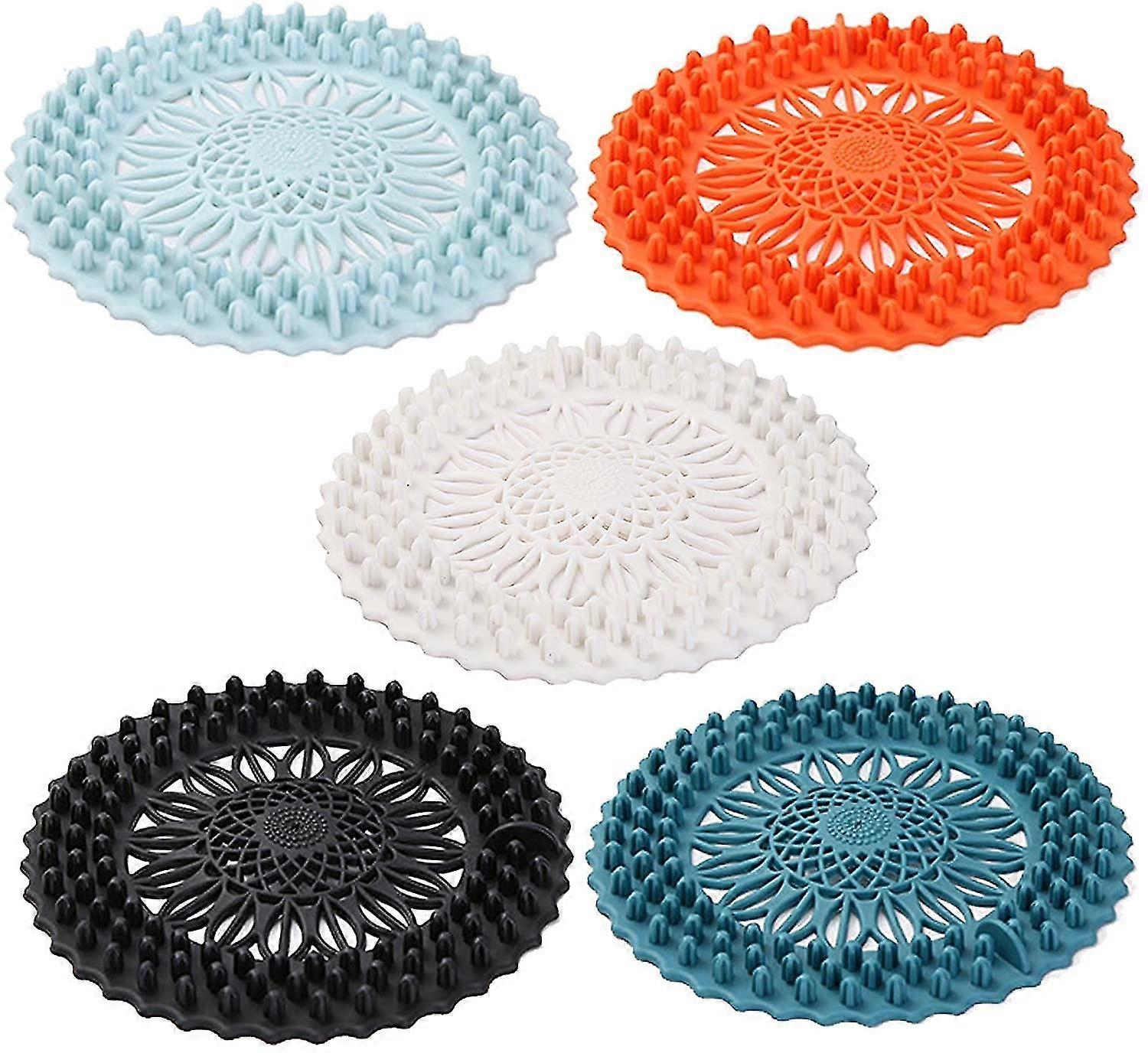 5 قطع دش استنزاف تصفية استنزاف حامي سيليكون استنزاف مصفاة الشعر الماسك سدادة