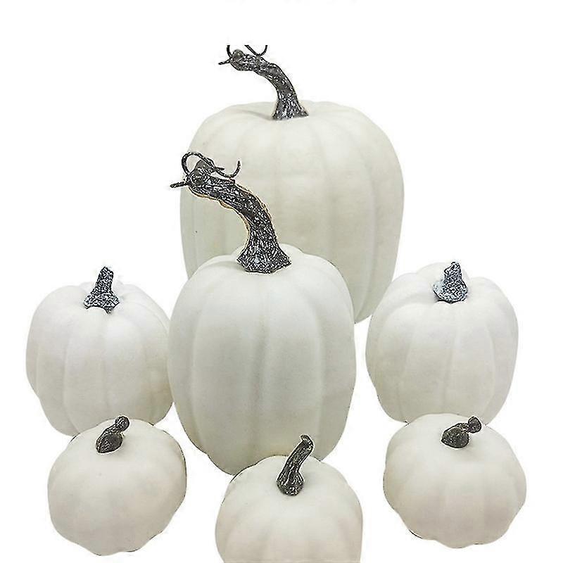 Dovleci artificiali decorare Seturi, mare recolta de aur Faux dovleac pentru toamna Ziua Recunostintei Halloween Home Decor (aur, 6buc)