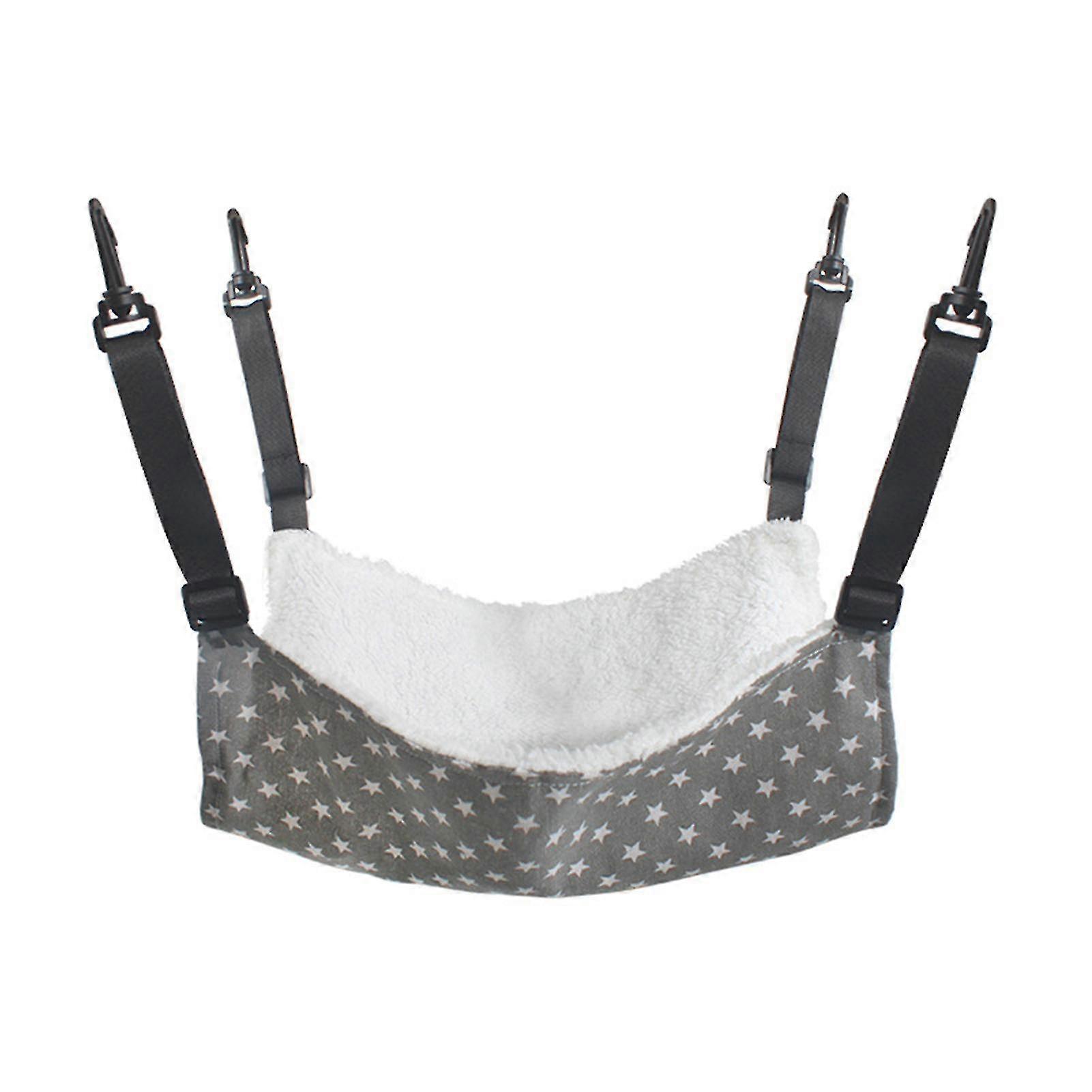 Cat Hammock Iron Cage Breathable Plush Hook Adjustable Cat Swing Hanging Nests Cat Climbing Frame
