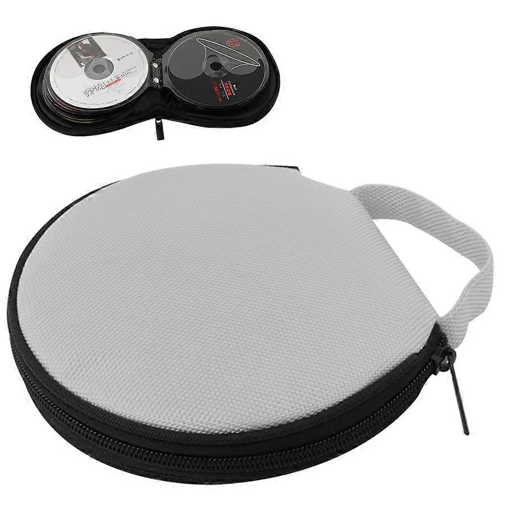 CD/DVD Portable Portable Wallet 20 Capacity CD Disc Capacity Waterproof Storage Case Compact-Grey