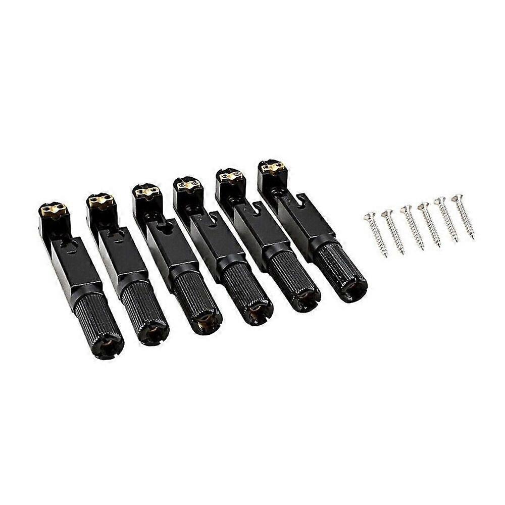 6Pcs Durable Brass Single Headless 6 Strings Guitar Bridge Kits With Screws