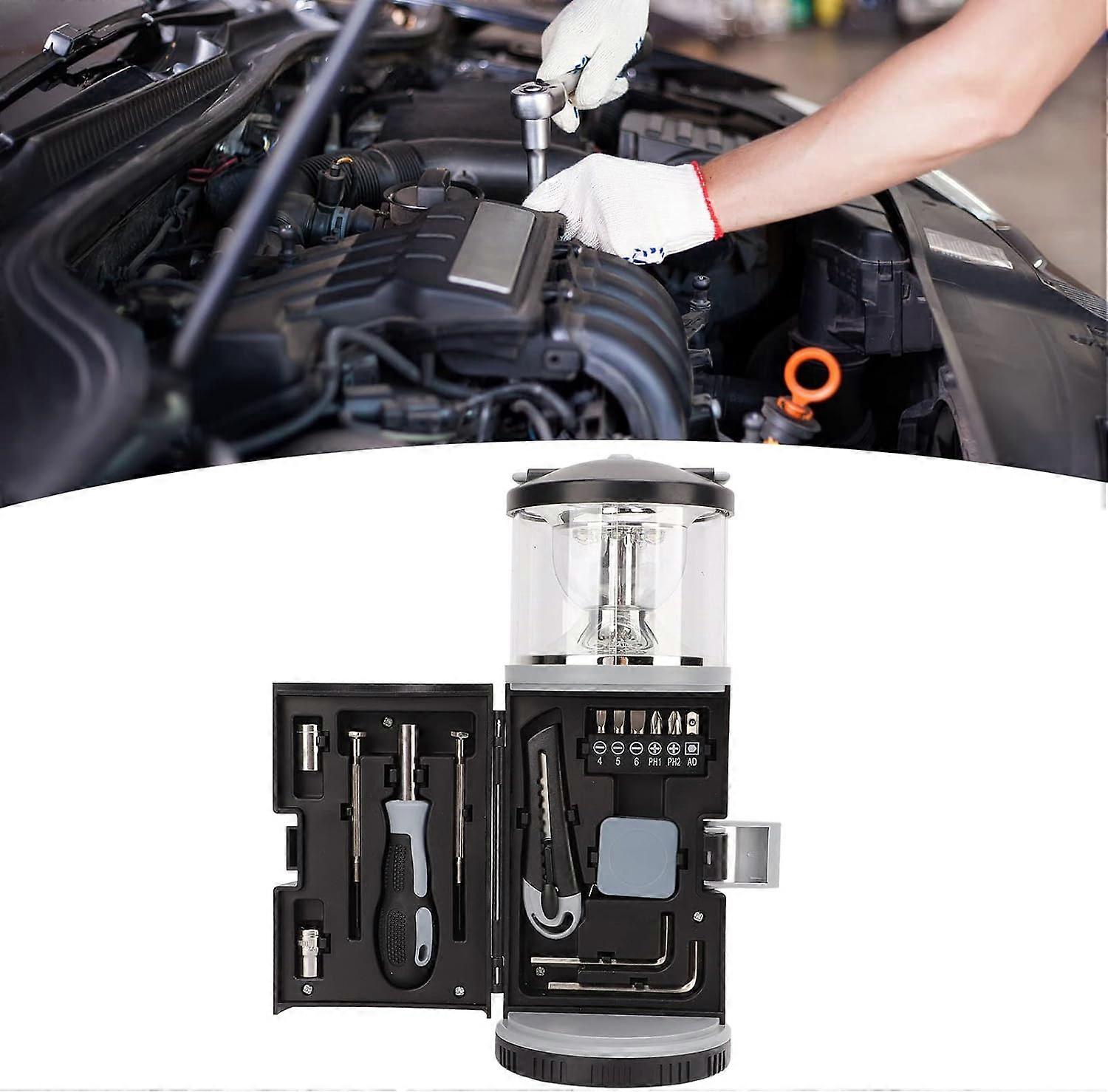 multifunctional Lantern Hardware Tool, Camping Lamp Tool Kit Auto Repair Multi-Function Outdoor Camping Gear Kit Set