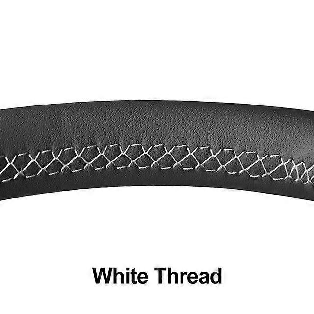 Black Faux Leather Hand-stitched No-slip Steering Wheel Cover For Mazda 3 Axela 2019 2020 2021 2022 2023 CX-30 MX-30 2019-2023