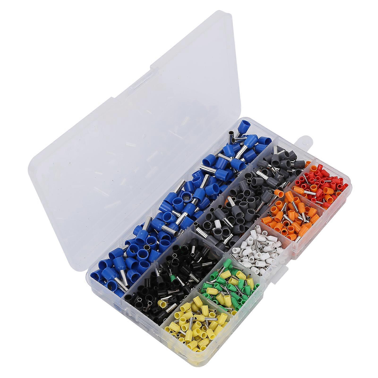 Wire Ferrules 800pcs Durable Corrosion Resistant Multiple Models for Mechanical Engineering Crimping Tool