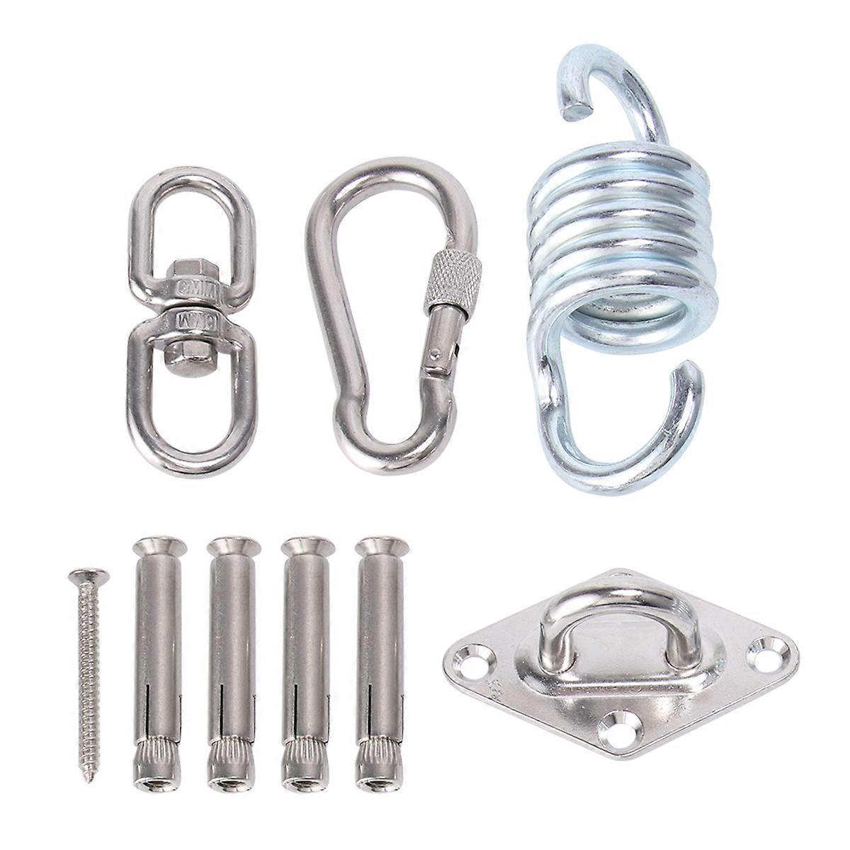 1 Set Swing Hook Chair Hanging Accessories Spring Swivel Hooks Hammock Swing Fixed Plate Accessories