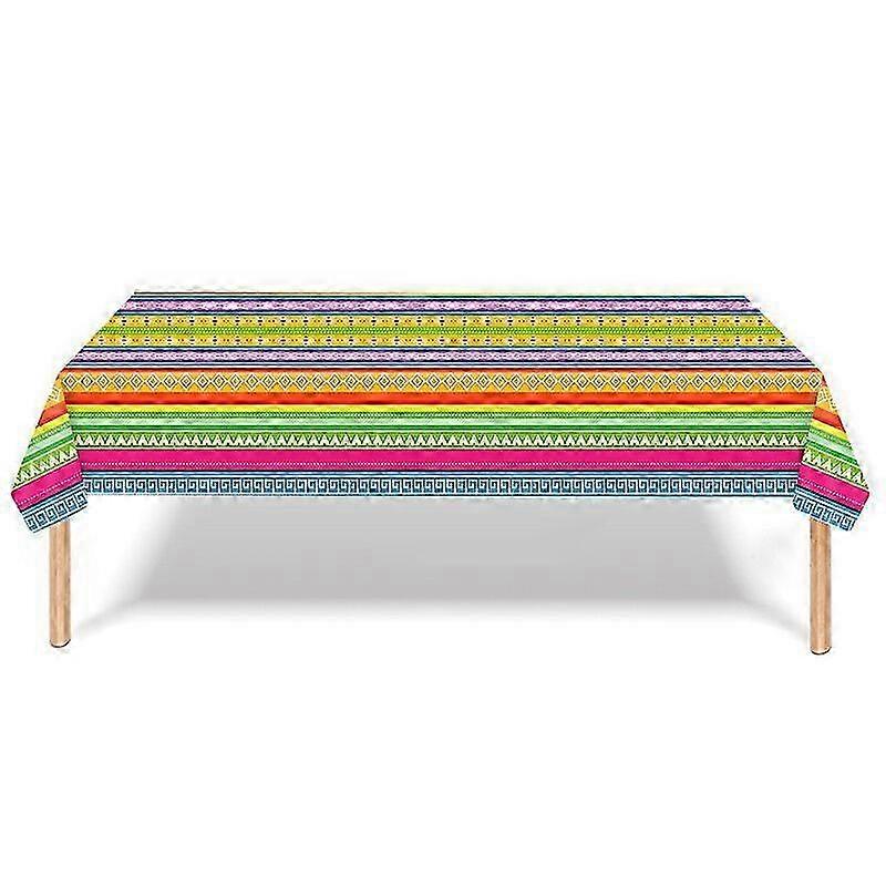 Plastic Tablecloths 4 Pack 54x108 Disposable Tablecloths Mexican Theme Party