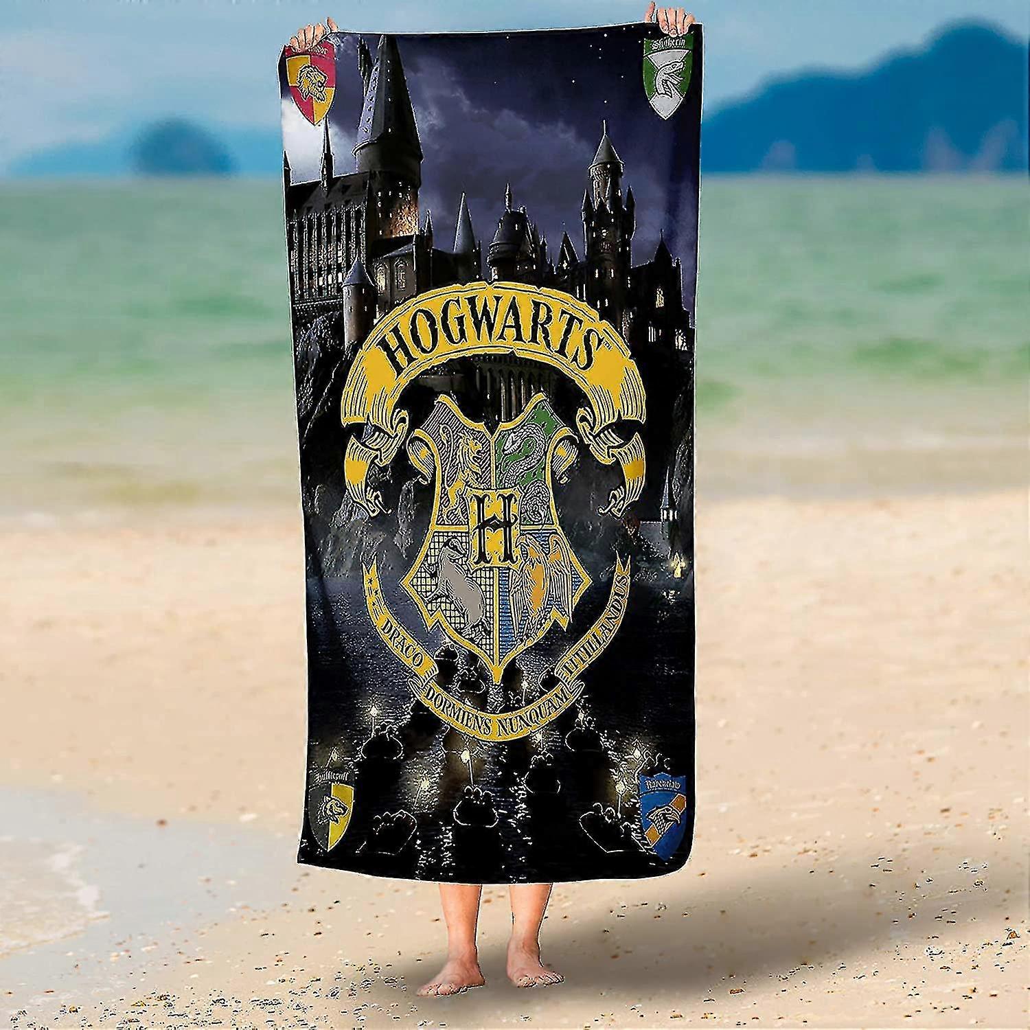 Super Soft Harry Potter Hogwarts Highly Absorbent Microfibre Beach Towel, Summer Bath Towel, Children's Beach Towel, Quick Drying Bath/beach Towel (a0