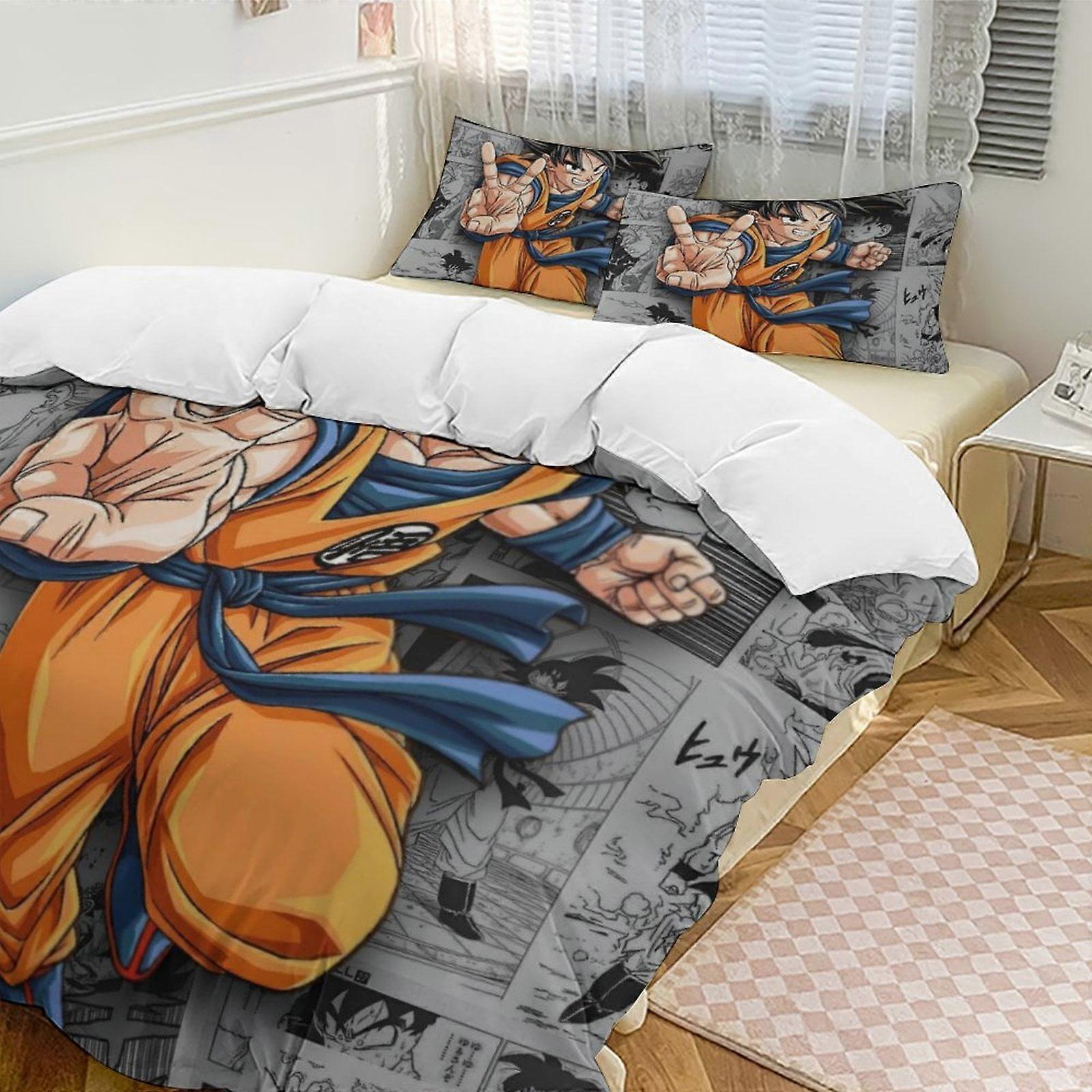 סט מצעים WY429 DRAGON BALLסט שמיכות 3 חלקים, עיצוב מצעים אישי לילדים ונוער ZA429