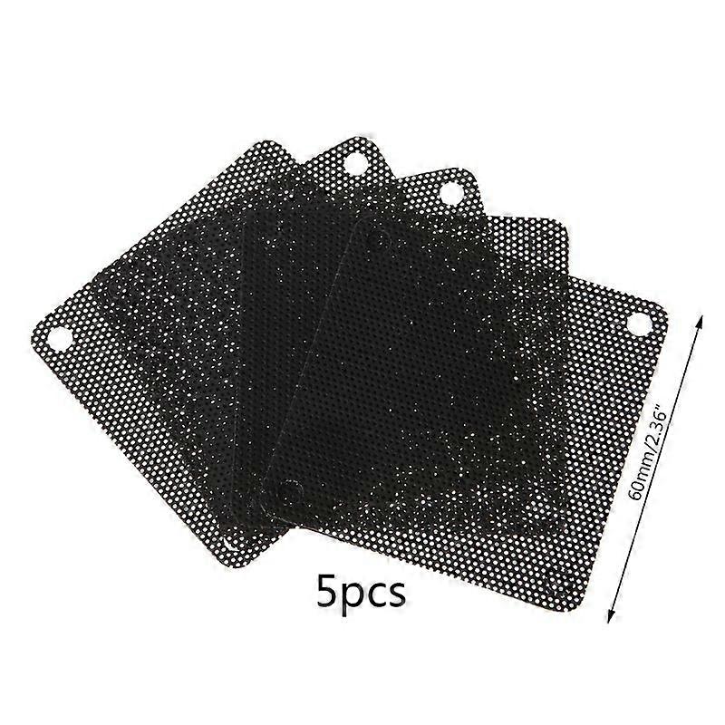 5PCS/lot 60mm PC Fan Dust Filter Dustproof Case Computer Mesh Cuttable Black