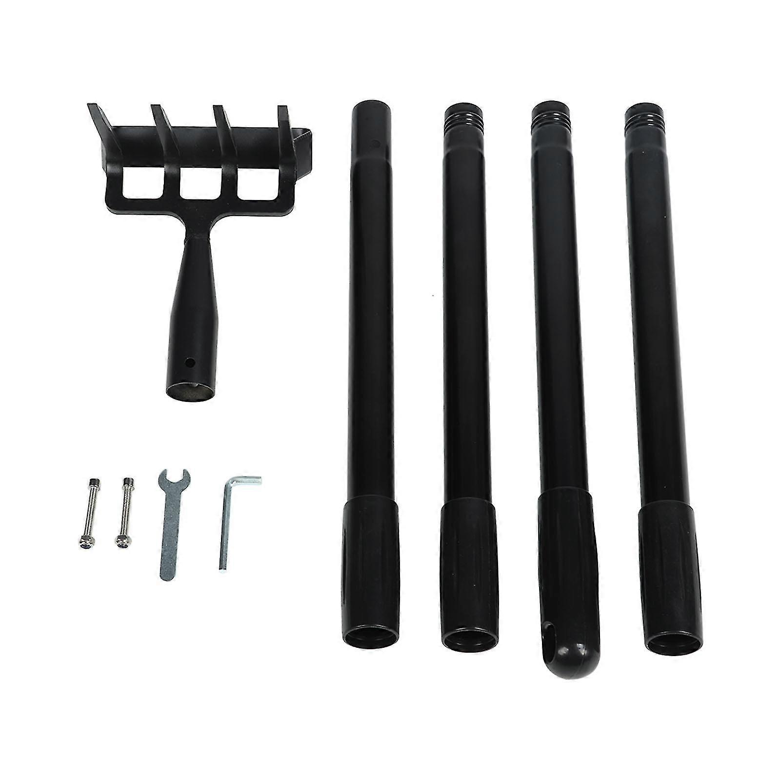 Adjustable Stainless Steel Weeding Rake for Efficient Garden Cultivation - Ergonomic Handle - 4 Sections
