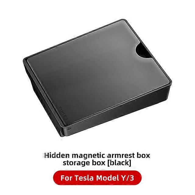 For Tesla Model 3 Model Y 2022 2021 Center Console Armrest Magnetic Hidden Storage Box Organizer Box Car Accessories