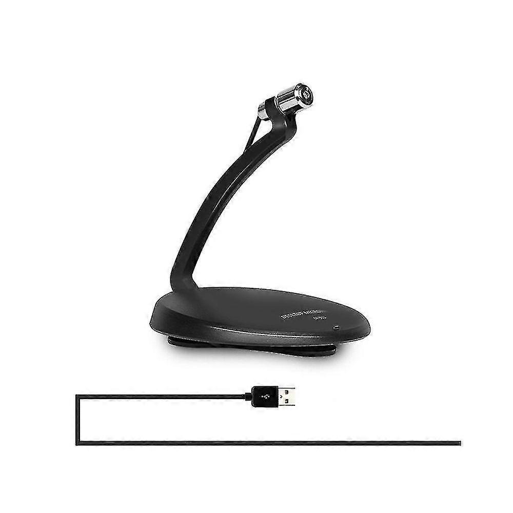 Black Micro Pc Usb 2.0 Professional Recording Condenser Microphone With Base Stand, Cable Length: 1.