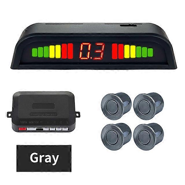 Car LED Parking Sensor Kit 4 Sensors 22mm Reverse Radar Sound Alert Indicator System 8 Colors