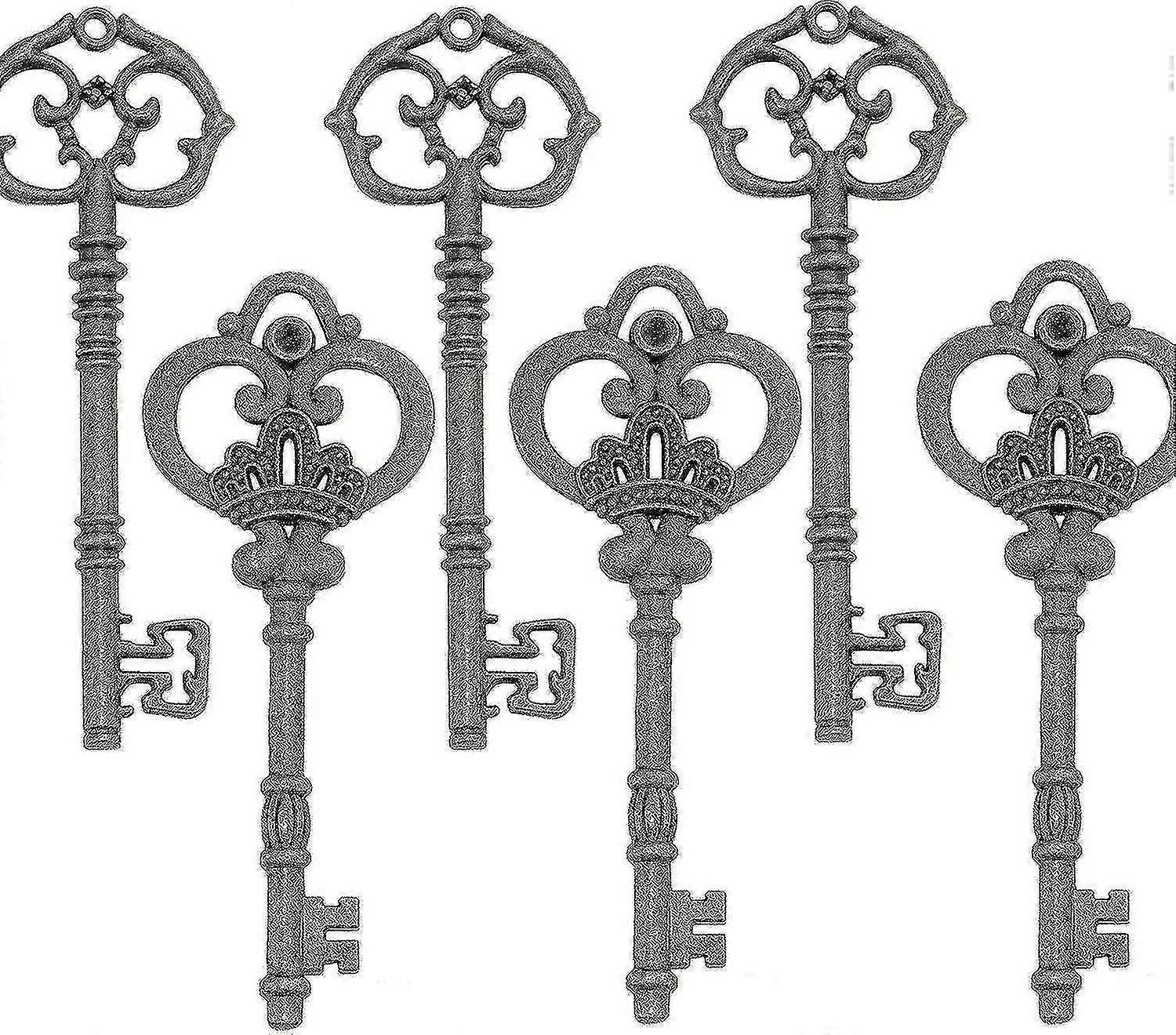 Mixed Set Of 20 Extra Large Skeleton Keys In Antique Bronze - Set Of 20 Keys (2 Styles) - 3 1/4" Key