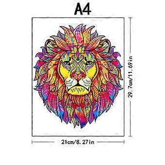 Einzigartiges 3D-kreisförmiges Vogel-Tier-Holzpuzzle für Erwachsene und Kinder Eltern-Kind-Spiel hölzernes Montessori-Spielzeug Katze LöweDIY-Geschenk