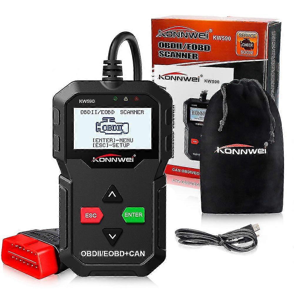 Konnwei Kw590 Obd2 Eobd Can Code Reader Diagnostic Scanner Auto