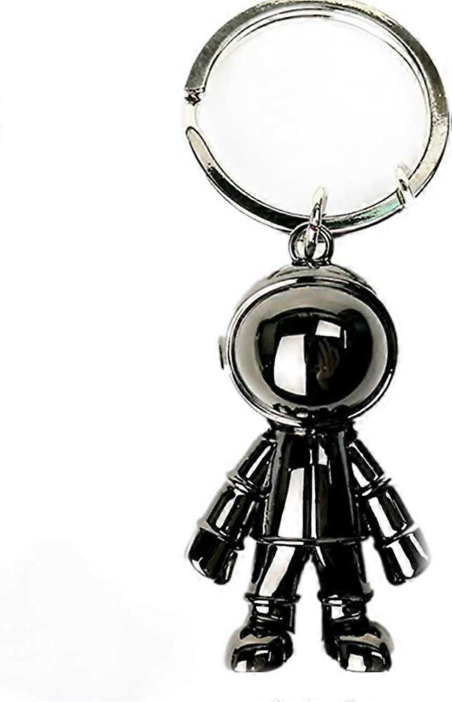 Black Robot Keychains Men Creative Spacemen Car Key Chain Ring for Office Backpack Purse Charm