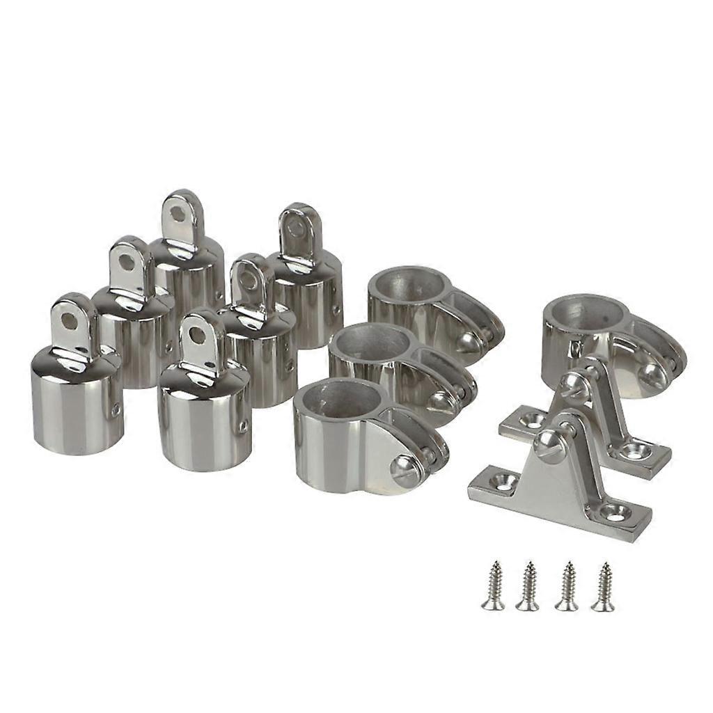 Bimini Top Fittings Hardware Hinge Slide Cap Pipe Eye End Cap 22/25mm 12Pcs