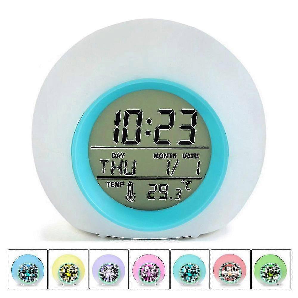 Barn vckarklocka, Barnens ljusvckarklocka fr sovrum, 7 Frg C