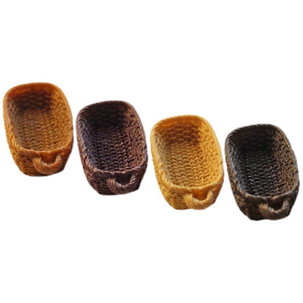 4個ミニバスケットモデルクリエイティブ収納バスケットオーナメントミニハウスアクセサリー