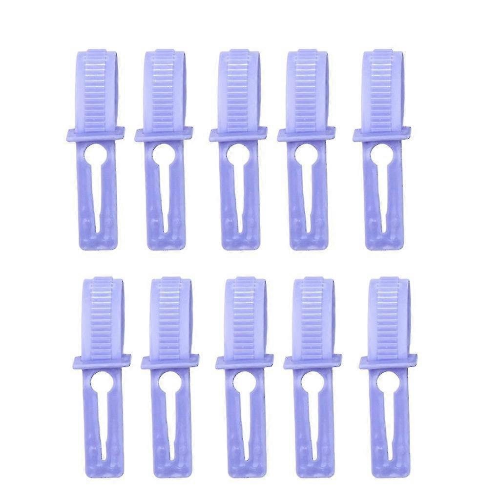 Windproof Scratch Hanger Hook Portable Clothes Non-Slip Fixed Buckle 10 PackPurple