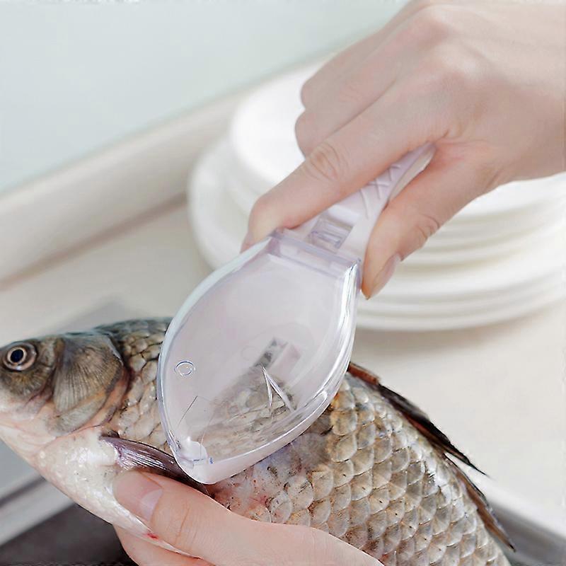 Creative fish scale planer kitchen with lid splashproof can hang scale scraper fish scale scraper with storage container