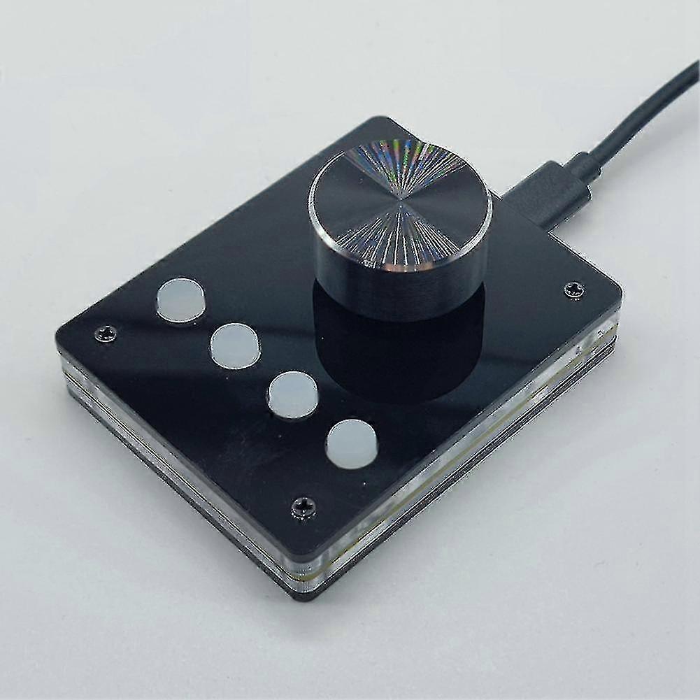 Multimedia Programmable Keyboard Usb Knob Custom Keyboard Mini Macro Keyboard Volume Controller (small Black Button)