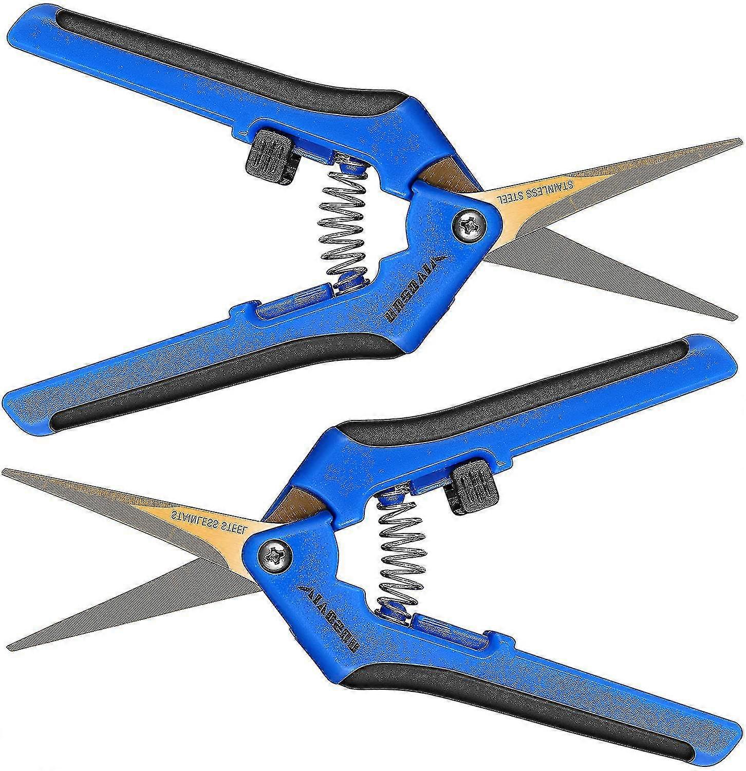 2-pack Gardening Pruning Shear With Titanium Coated Curved Precision Blades