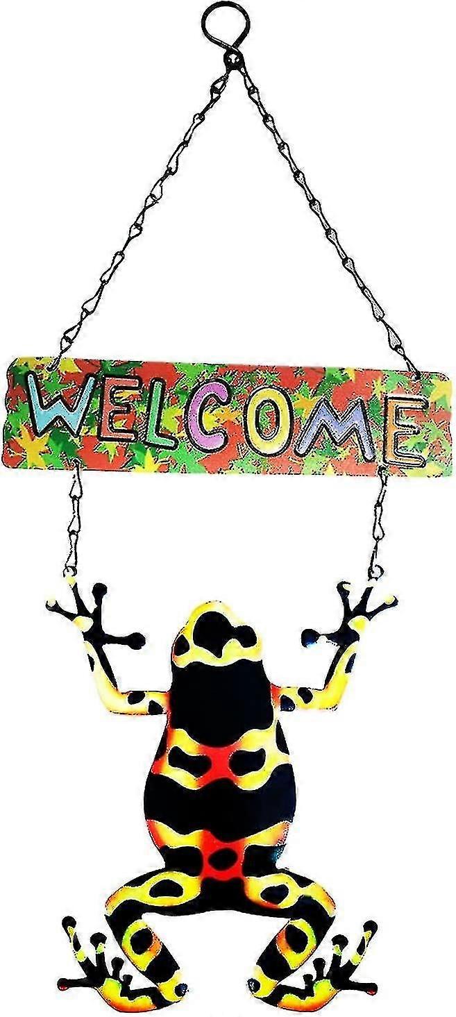 Forged Map Wall Pendant Decoration Frogs Gardening Shape With Frame