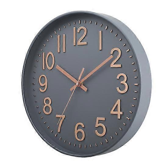 Wall Clock Large Numerals Design Easy-to-Read Battery Operated Modern Silent Non-Ticking Round Clock Wall Decoration
