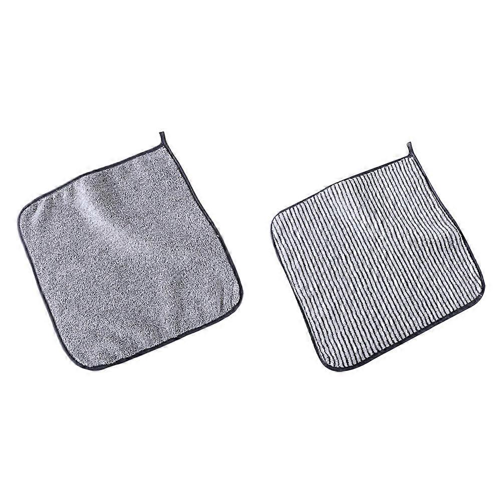 2PCS Bamboo Charcoal Coral Fleece Square Towel Absorbent Face Towel (2 Styles)