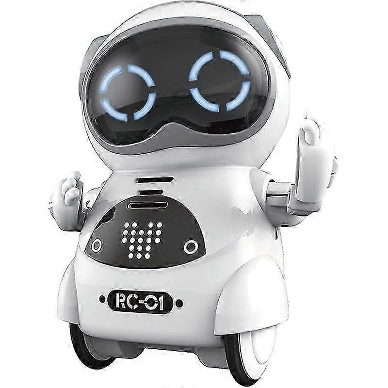 Mini RC Pocket Robotvelegnet til børn med Interaktiv Dialog Samtale, Stemmegenkendelse, Chatoptagelse, Sang og Dans