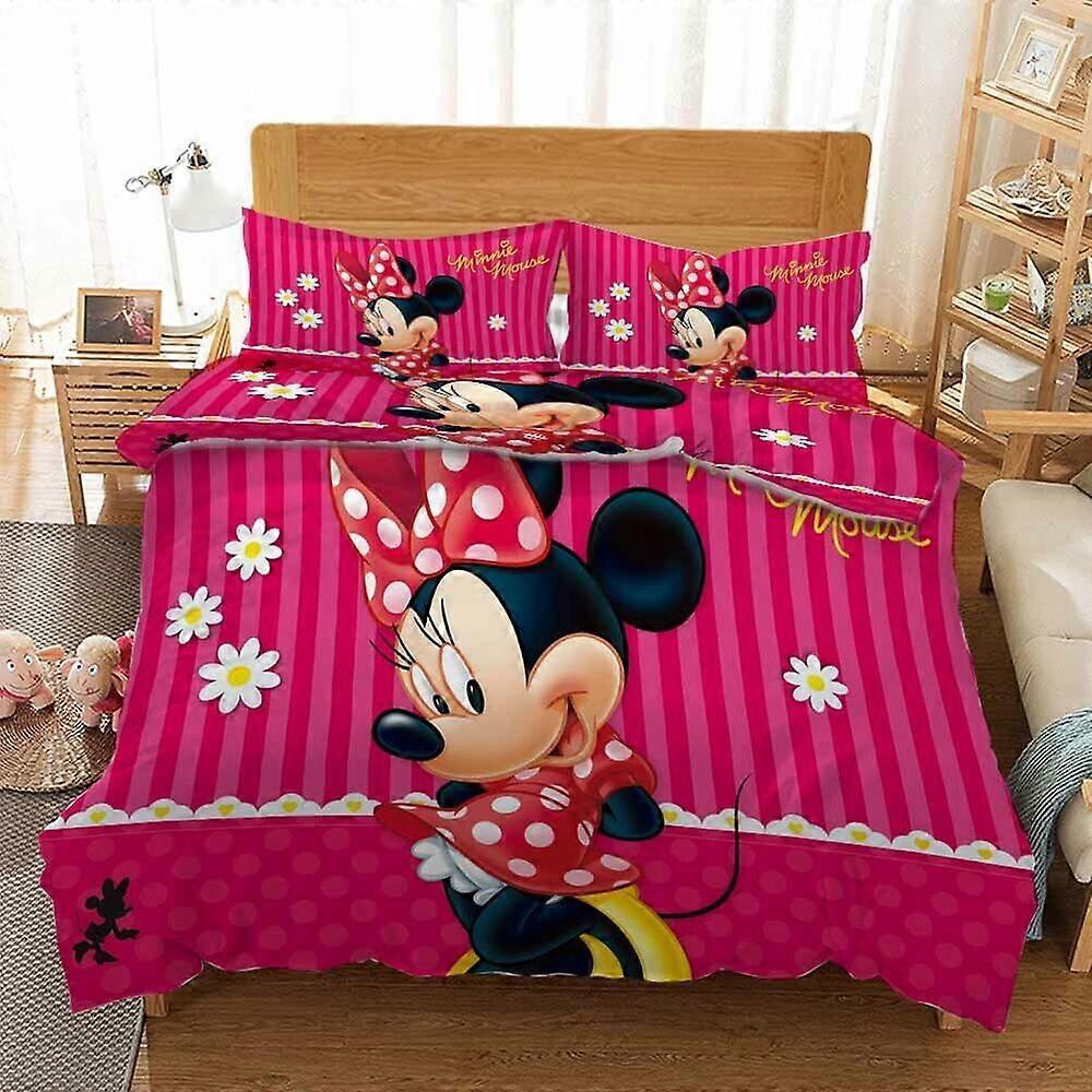 v931 Lençóis Floco de Neve Rato Edredão Colcha Capas Fronha Conjuntos de Roupa de CamaConjunto de Cama de 3 Peças (1 Capa de Edredão + 2 Fronhas) y931