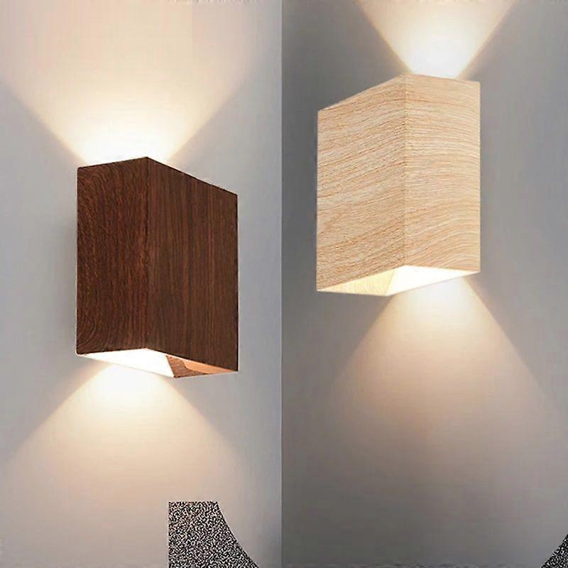 Wood Grain Bedroom Bedside Wall Lamp Background Corridor Lamp Corridor Entrance Staircase Lamp Wall Atmosphere Lamp B
