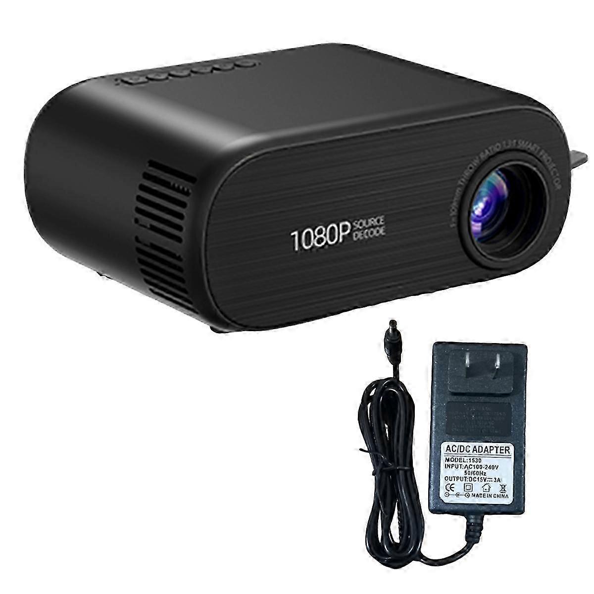 WiFi Mini Projector Projector Portable Home Theater Sync Screen Supported 1080P Black js