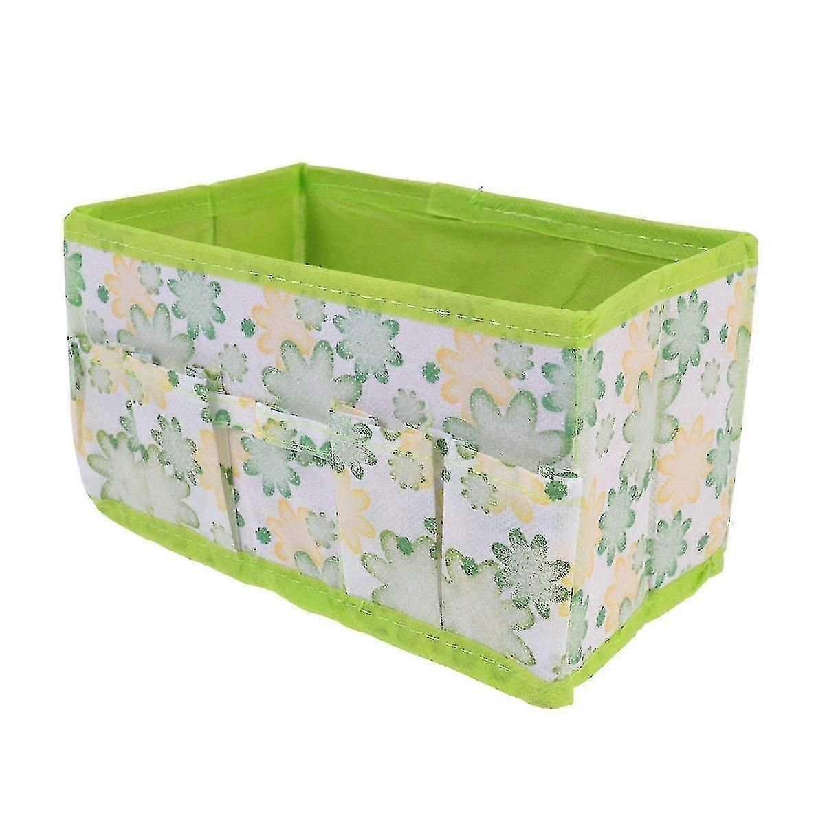 Multifunction Foldable Makeup Cosmetics Storage Box Flower Pattern Jewelry Case Container Sundries O
