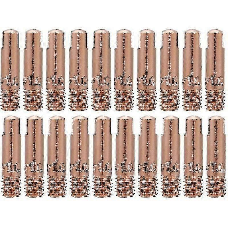 20pcs Copper Contact Tip For 15ak Mig/mag Welding Torch Consumables 1.0mm