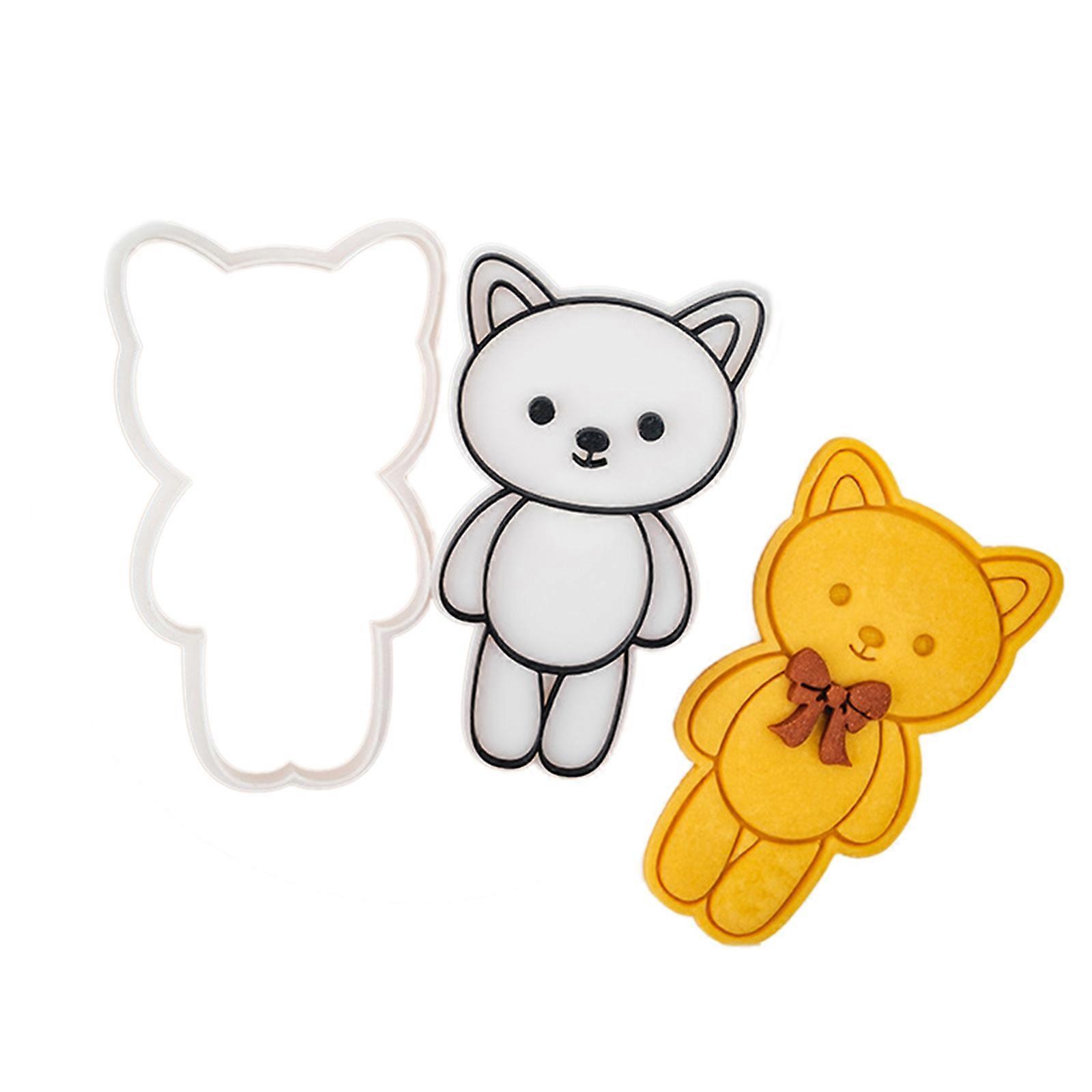 Cartoon Animals Pressable Biscuits Molds Cookie Stamp Pastry Baking Tool Plastic Cookie Cutter Bakewares Enduring
