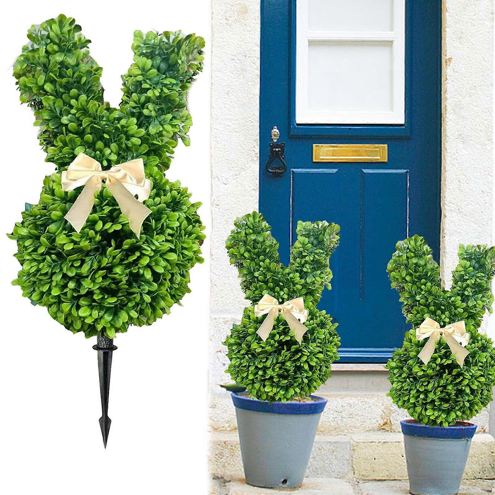 Simulation Green Plant Ground Plug Artificial Flower And Tree Mini Rabbits Ground Plug Flye250695