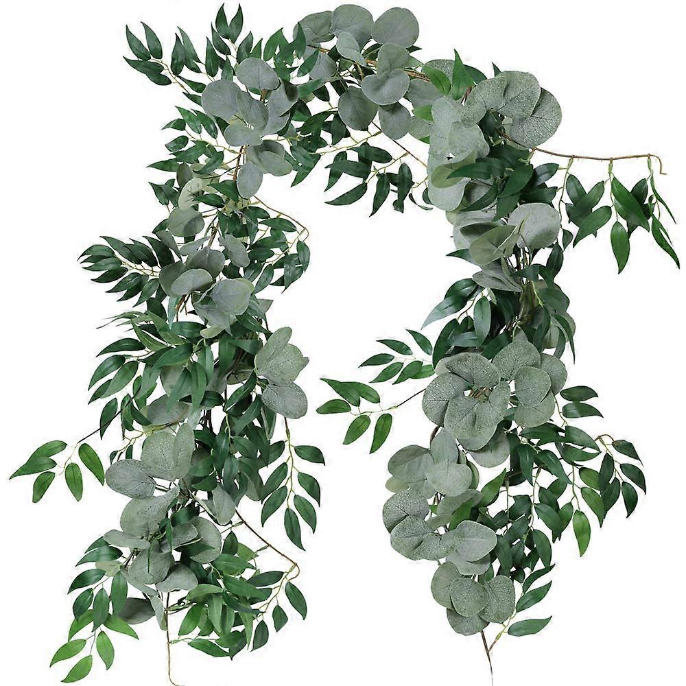 5.5 feet artificial silver leaf eucalyptus garland, suitable for wedding