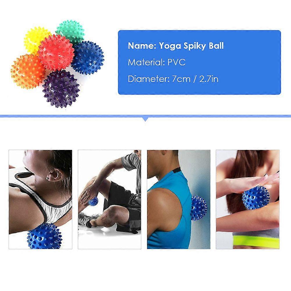 5 PCS Yoga Equipment Set Yoga Trigger Roller Yoga Spiky Ball Cotton Stretching Strap Athletic Muscle Bandage Resistance Band Yoga Pilates Gym Fitness 