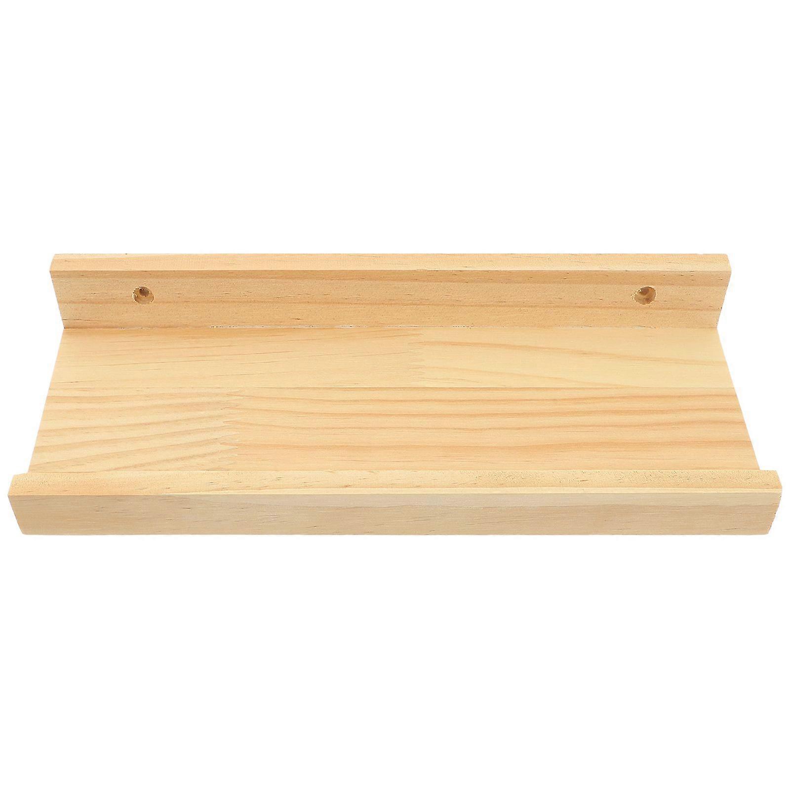 Household Wall-mounted Floating Shelf Small Wooden Floating Shelf Bedroom Display Floating Shelf