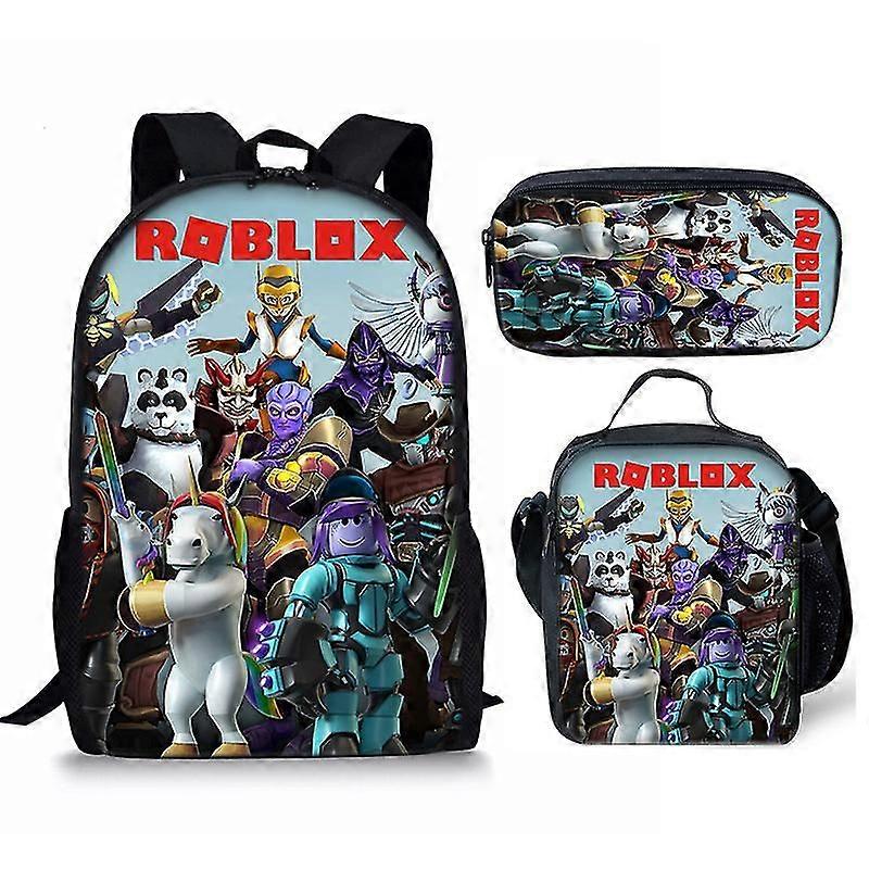 Roblox Print koululaukku lasten reppu tai laukku tai kynälaukku tai kolmiosainen setti