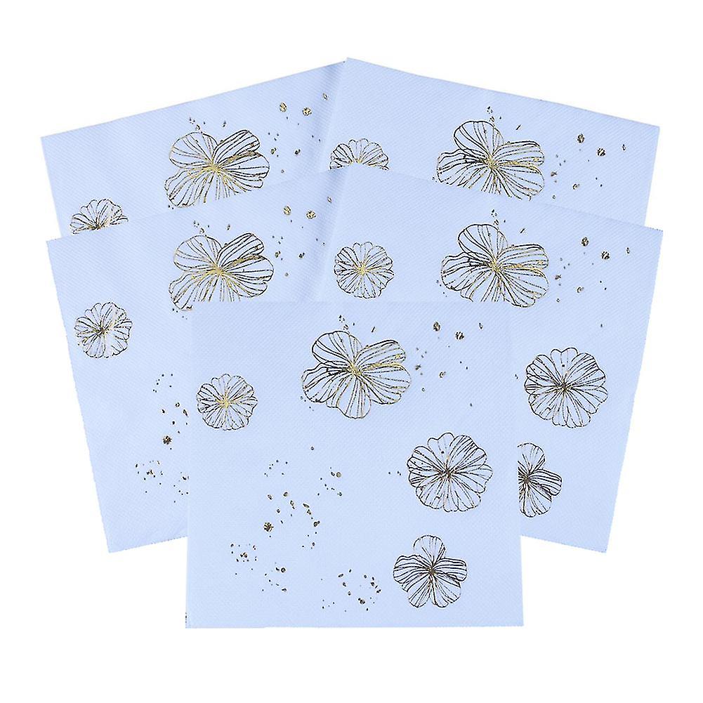 مناديل كوكتيل ، 2-رقائق ، حزمة من 100 منديل ورقي يمكن التخلص منه مختوم بنمط ، مثالي لحفل الزفاف ، حفلة ، عيد ميلاد ، عشاء ، غداء ، كوكتيل