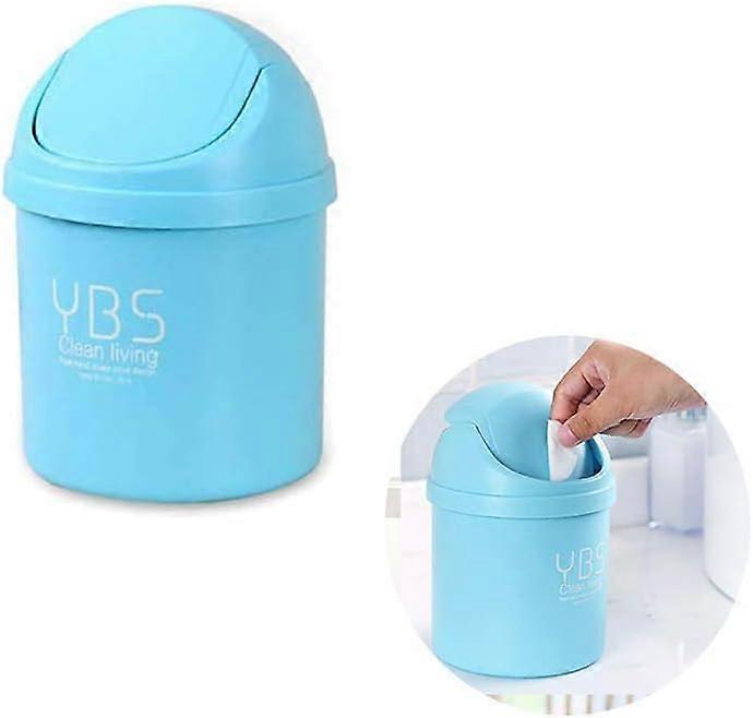2-Piece Mini Trash Can, Small Swing Lid Trash Can, Tabletop Trash Can, Creative Mini Trash Can