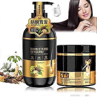 ExquisiteBai Hei Ke Anti-Haaruitval Shampoo, Witte Hacker Shampoo & Haarmasker, Japanse Ginseng Shampoo, Haarshampoo Tegen Haaruitval voor Al het Haar Ty
