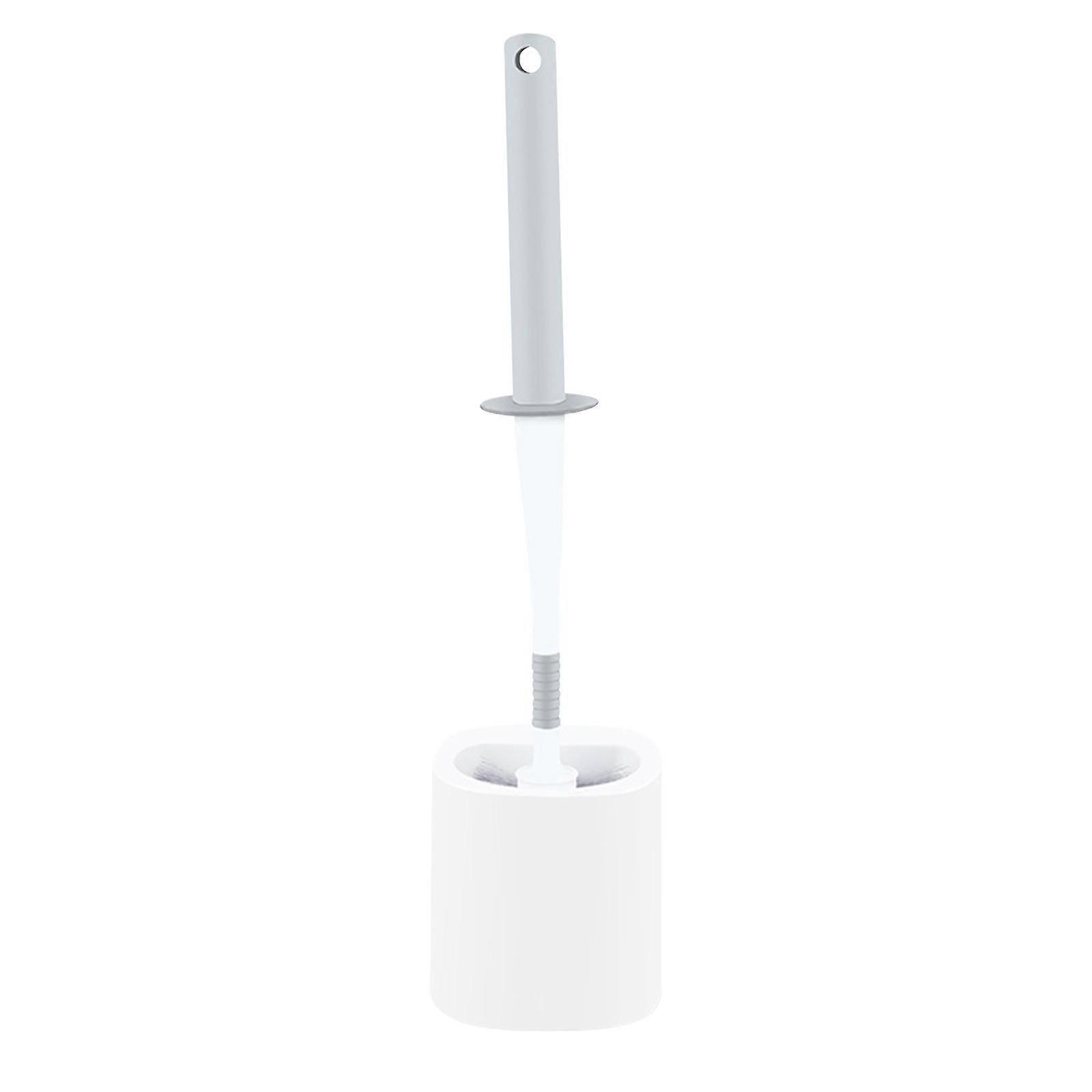 Wall-Mounted Toilet Brush Set with Base, No Punching for Clean Toilets